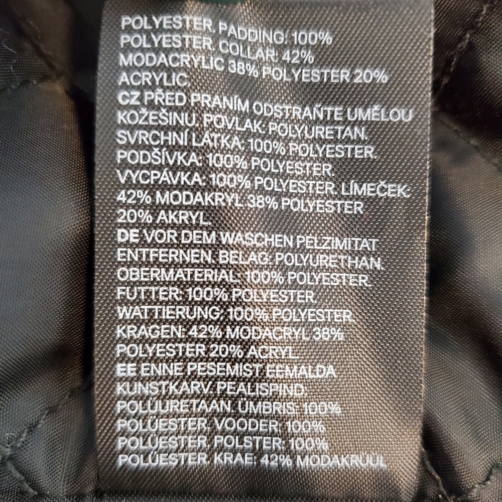 H&M Women's Biker Jacket XL Black - Picture 9 of 11